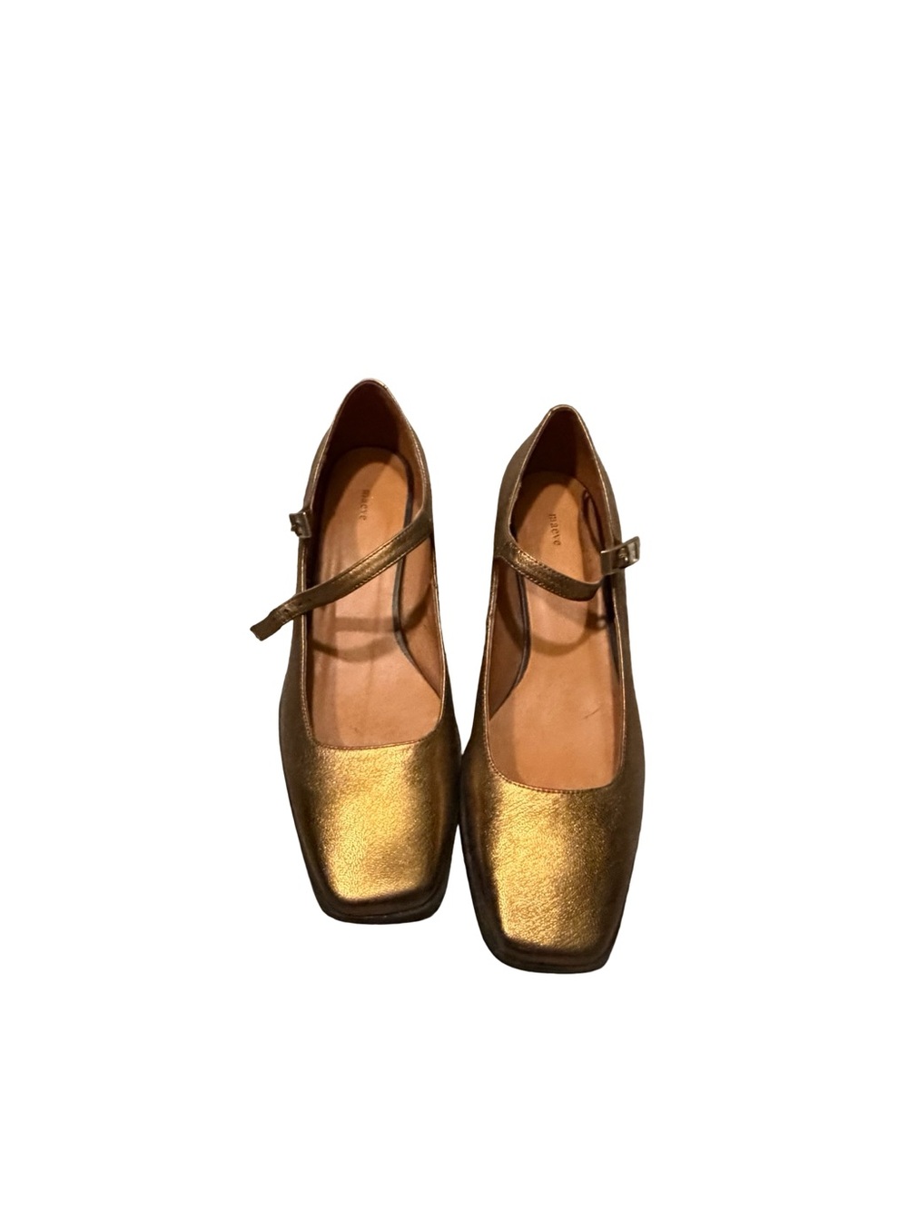 Maeve Metallic Gold Mary Jane Flats